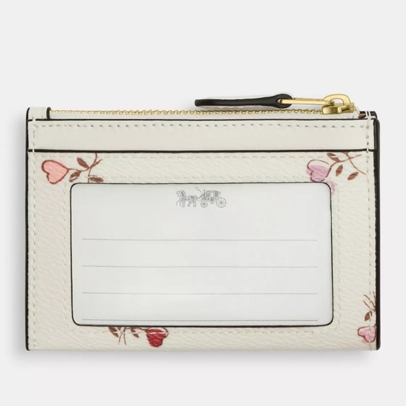 NWT COACH Mini Skinny Id Case With Heart Print - Picture 3 of 5